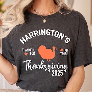 Camisetas familiares de Acción de Gracias 2025, camiseta de Acción de Gracias, camiseta de Acción de Gracias a juego, camisetas unisex de cena de Acción de Gracias para niños pequeños y jóvenes. imagen 1