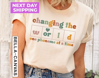 Changing The World One Phoneme At A Time Shirt, Dyslexia Teacher Shirt, Kindergarten Teacher Shirt, Teach Kids to Read Shirt