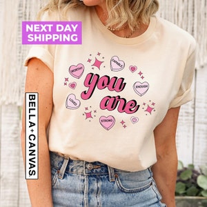 Retro Valentines Shirt, You Are Enough, Valentine&#39;s Day Shirt, Self Love Shirt, Positive Shirt, Valentine Shirt For Her, Love Yourself Shirt
