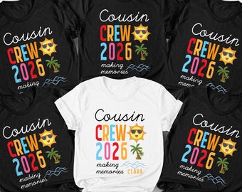 Cousin Crew 2026 Summer Vacation Beach Shirt, Personalized Family Matching Shirt, 2026 Cousin Crew Shirt, Gift for Family, Family Vacation