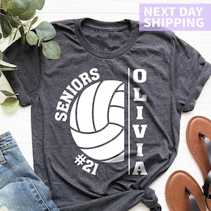 Custom Volleyball Shirts, Player Number and Name Shirt, Team Spirit Shirt, Personalized Volleyball Shirt, Unisex Fit, Volleyball Mom Shirt