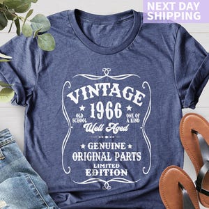 60th Birthday Shirt, Well Aged 1966 Tee, Vintage 1966 Shirt, Original Parts Shirt, Limited Edition Tee, 1966 Vintage Shirt, 1966 Retro Shirt