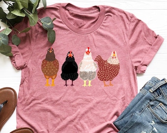 Chicken Shirt, Chicken Mom Shirt, Mothers Day Chicken Shirt, Chicken Lover Shirt, Gift Shirt for Farmer Mom, Country Woman Shirt, Farmer Tee