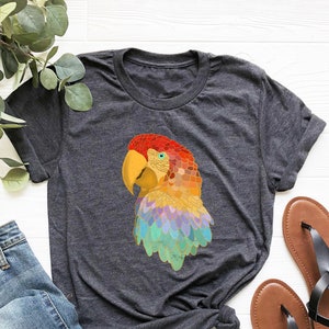 Colorful Parrot Shirt,Bird Lover Shirt,Bird Watcher Gift Shirt,Parrot Vacation Outfit, Parrot Tee,Animal Lover Shirt,Mothers Day Gift Shirt
