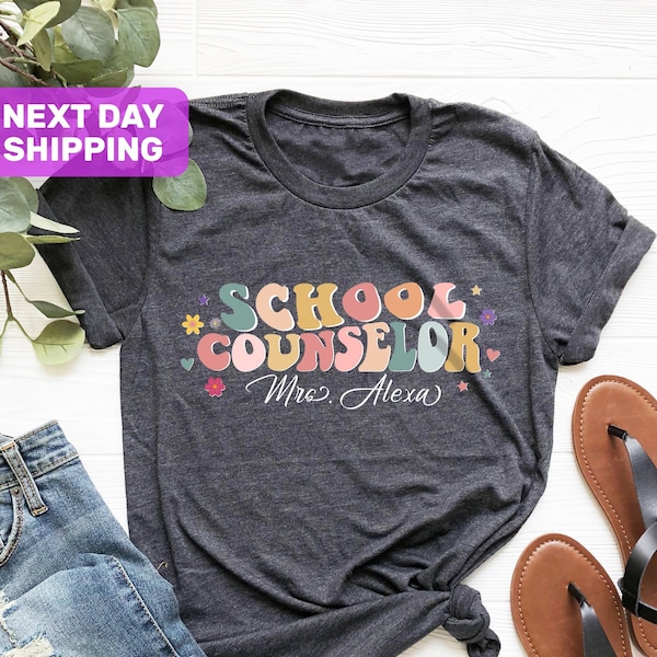 Personalized School Counselor Shirt, Gift For School Counselor, School Counselor Gifts, Back To School Shirts, Counselor Appreciation Gifts