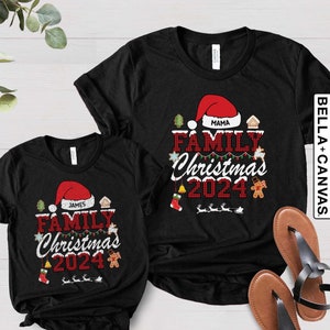 Custom Family Christmas 2024 Shirt, Funny Family Christmas T-Shirt, 2024 Tee, Family Christmas Santa Tee, Custom Family Matching Shirts