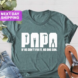 Zabawna koszulka urodzinowa Papa, koszulka Papa Tools, koszulka Fixer Of Things, koszulka na dzień ojca, prezent dla Papa, koszulka Papa Can Fix It Tool Box, koszulka Papa