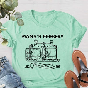 Maglietta &quot;Mamas Boobery&quot;, Maglietta per l&#39;allattamento, Maglietta per la festa della mamma, Maglietta con seni divertenti, Maglietta &quot;Mamma, futura mamma&quot;, Maglietta per il latte materno, Regalo per neomamme