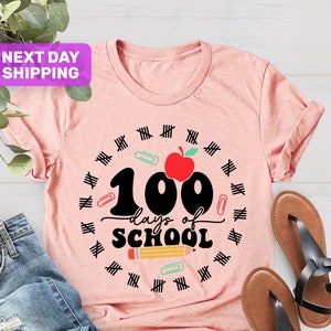 100 Days of School Shirt, Back to School Shirt, 100th Day Of School Celebration, Gift For Teacher, Student Shirt, 100 Day Shirt