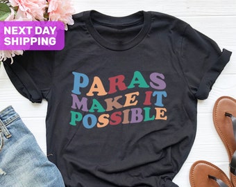 Paraprofessional Shirt, SPED Teacher Assistant Gift, Teacher Aide Shirt, Paraeducator Outfit, Retro Shirt for Teacher Assistant, Para Shirt