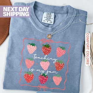 Comfort Colors® Teacher Shirt, Cute Teacher Gift, Spring Floral Teacher Tee, Gift for Teacher, Teaching Shirt, Teacher Appreciation Gift