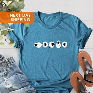 Sheep Shirt, Animal Lover Tee,  Sheep Silhouette Shirt, Sheep Farming Shirt, Animals Tee, Sheep Lover Gift, Farmer Gift, Sheep Mom Shirt