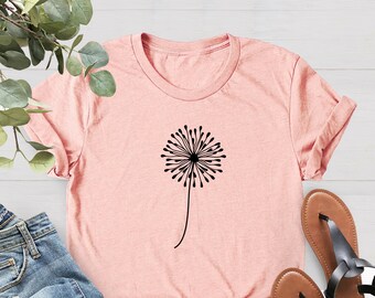 Dandelion T-shirt, Dandelion Mom Shirt, Mothers Day Shirt, Dandelion Natural T-shirt, Dandelion Flowers Gift Shirt, Wildflower Shirt