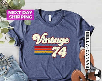 1974 Vintage Birthday Gift Tee, Retro Style, 50th Birthday for Women, Vintage 1974 T-Shirt, 50th Birthday, 50th Birthday Gift, Father Gift