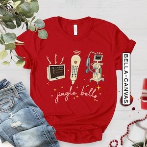 Nurse Telemetry Christmas Shirt, Respiratory Therapist Xmas Holiday ICU Rn Rt Tele Tech Shirt, Cardiac Shirt Gift, Picu Micu Cvicu Sicu Tee