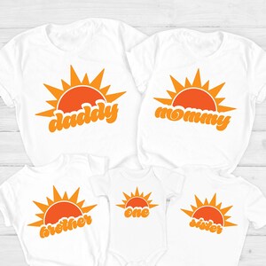 Sunshine First Birthday Party T-shirts, Matching Family T-Shirts, First Trip Around The Sun Shirt, Mommy and Me Shirts, Matching Family Tees