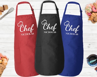 Customized Apron, Chef Printed Apron, Printed Kitchen Apron for Women & Men, Printed Apron, Personalized Gift, Cute Apron For Women Men