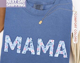 Comfort Colors® Vintage Floral Mama T-Shirt, Mama T-Shirt, Floral Mama Shirt, Gift For Mom, Mom, Graphic Tee, Women's T-Shirt