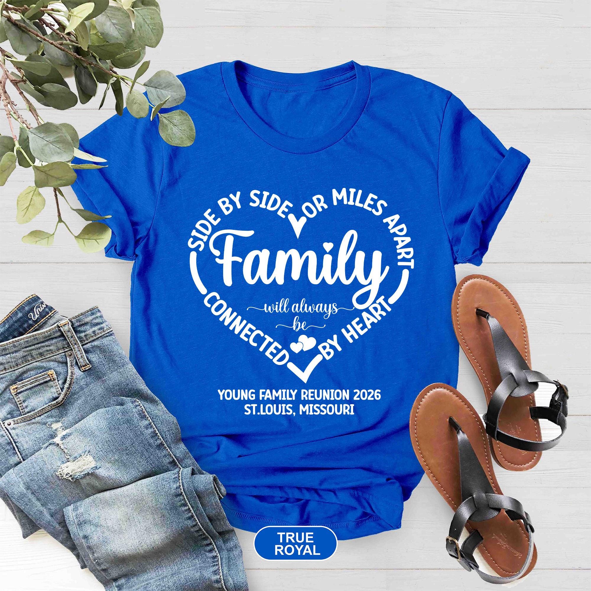 Side by Side Miles Apart Family Shirt With Custom Name and Destination ...