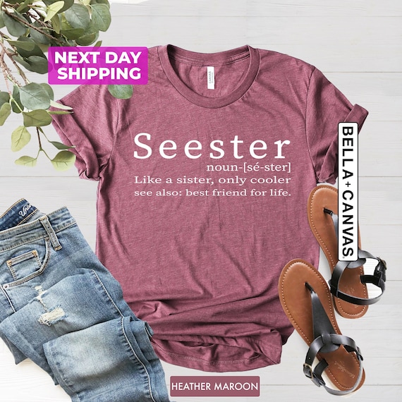 Seester Noun Shirt, Seester Definition T-Shirt, Gift for Sister, Best Sister Gift, Funny Saying Shirt, Best Friend Shirt, BFF Birthday Shirt