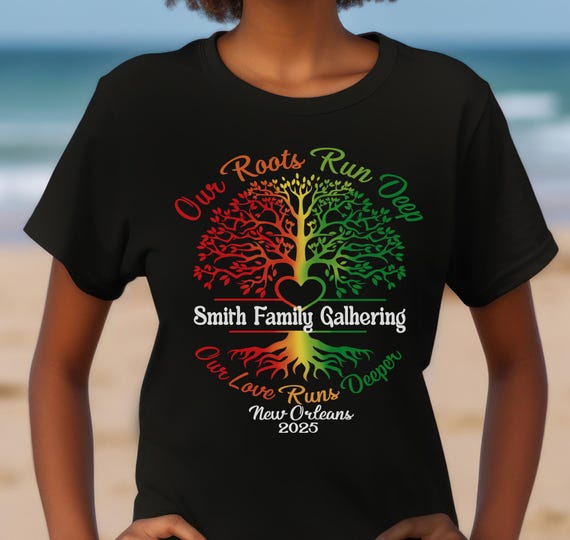 Customizable Family Reunion Shirts, Our Roots Run Deep with Heart Family Group Shirt, Family Matching Vacation Shirts, Unisex, Kids, Babies