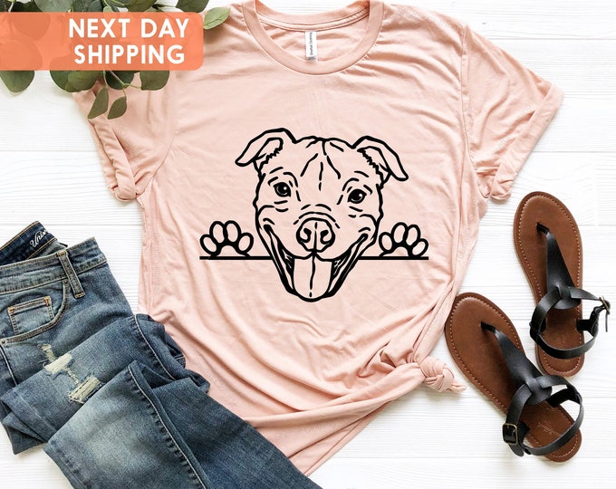 Needlepoint Pets Pit Bull Shirt
