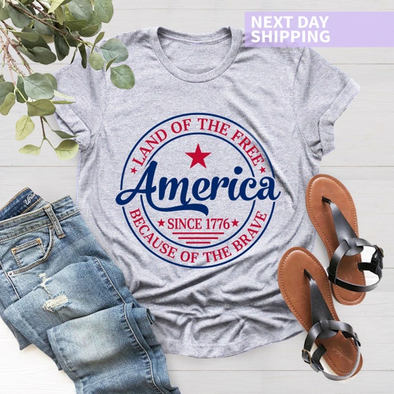 Memorial Day Shirt, Land Of The Free Because Of The Brave America Tee, ,Fourth Of July Shirt, Freedom Tee, Independence Day Free America Tee