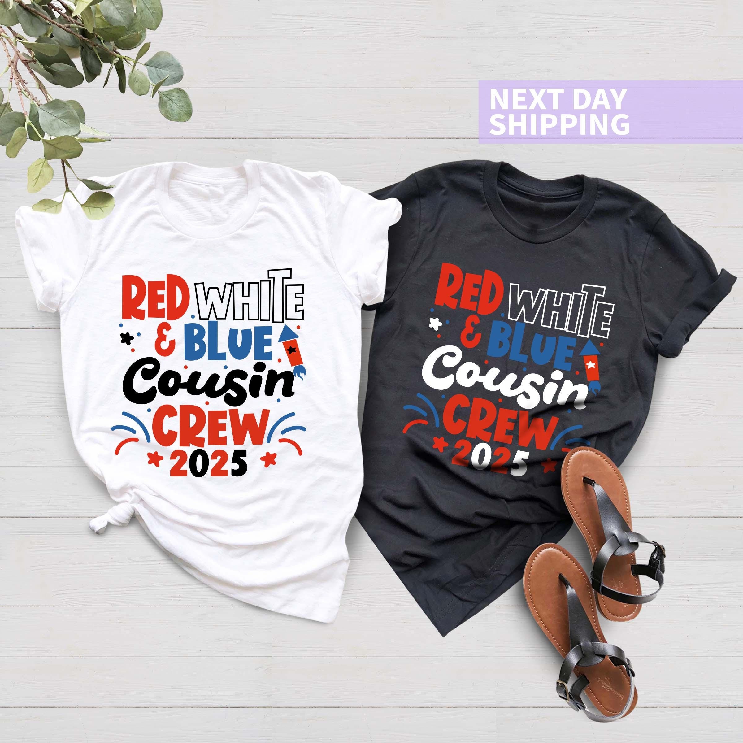 Red White and Blue Cousin Crew 2025 Shirt, 4th of July Cousin Crew Shirt, Matching Cousins Tee, 4th Of July Kids Shirt, Independence Day Tee