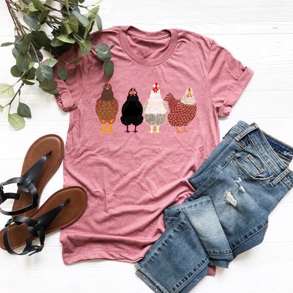 Chicken Shirt, Chicken Mom Shirt, Mothers Day Chicken Shirt, Chicken Lover Shirt, Gift Shirt for Farmer Mom, Country Woman Shirt, Farmer Tee