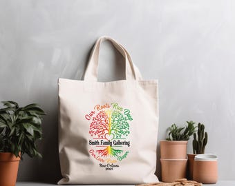 Customizable Family Reunion Tote Bag, Family Gathering Gift, Gift For Family Reunion,  Personalized Tote Bag Canvas