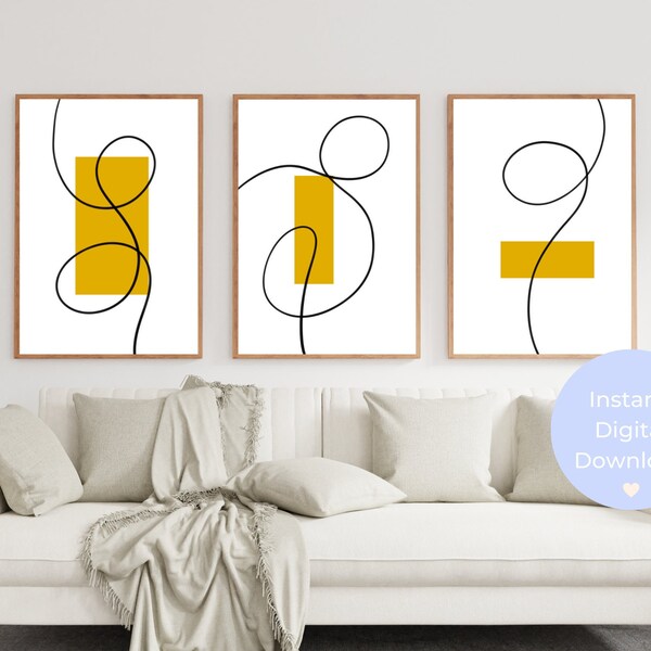 Mustard Wall Art Etsy UK