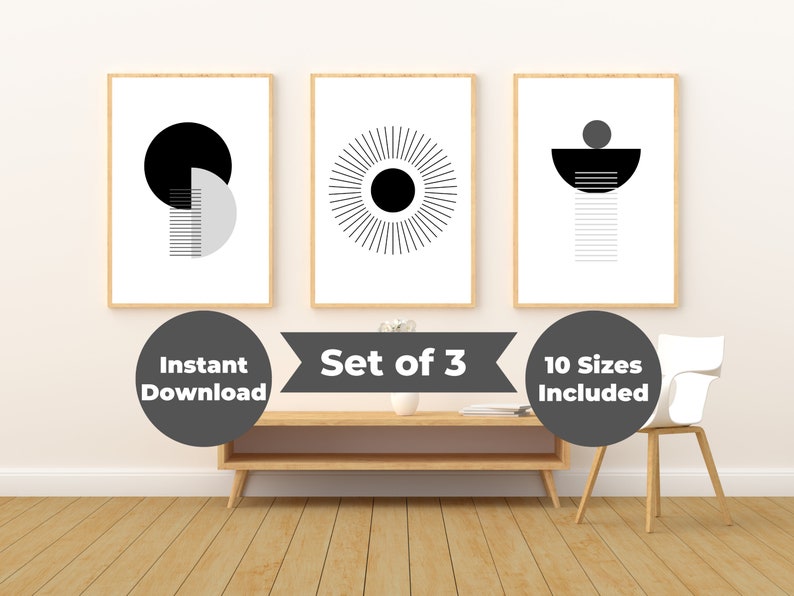 Black Grey Wall Art Black White Decor Wall Art Prints Living Etsy