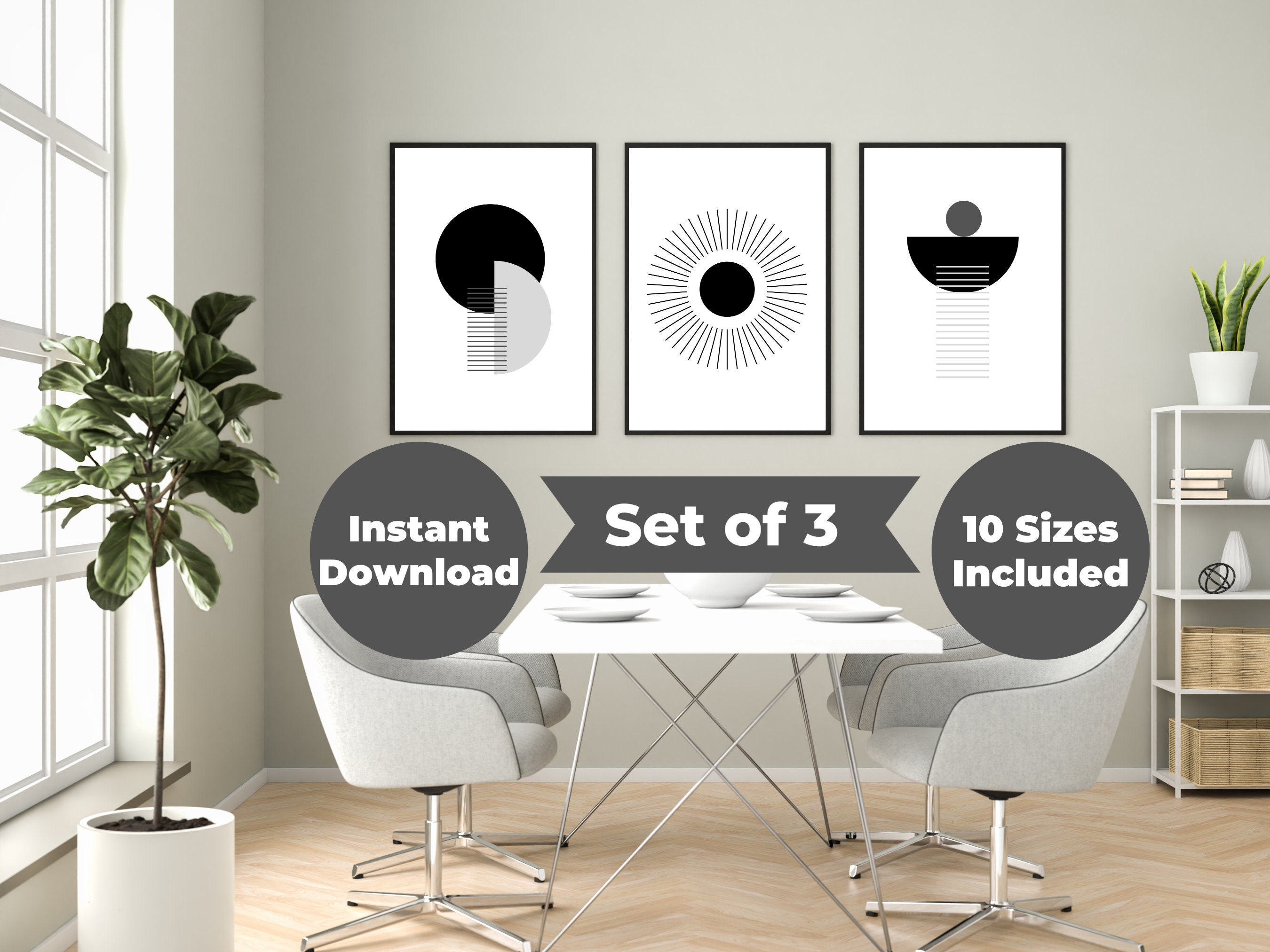 Black Grey Wall Art Black White Decor Wall Art Prints Living Room Art