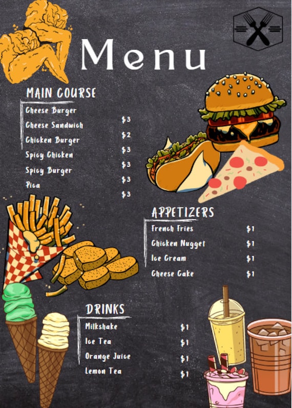 Printable Food Menu Fast Food Menu Burgers Hotdogs Pica Etsy UK printable-food-menu-fast-food-menu-burgers-hotdogs-pica-etsy-uk