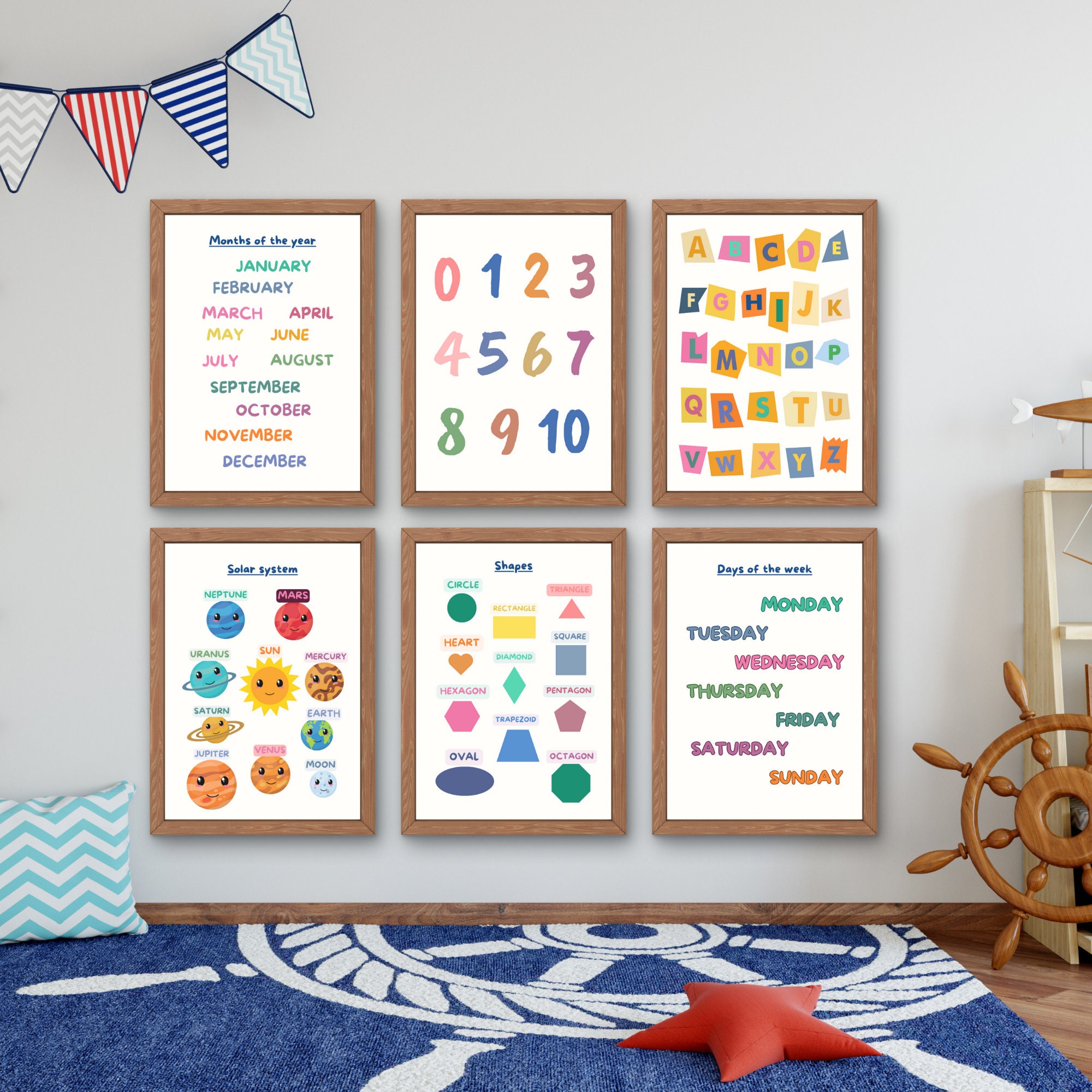 10 Educational Montessori Printable Wall Arts for Children - Etsy