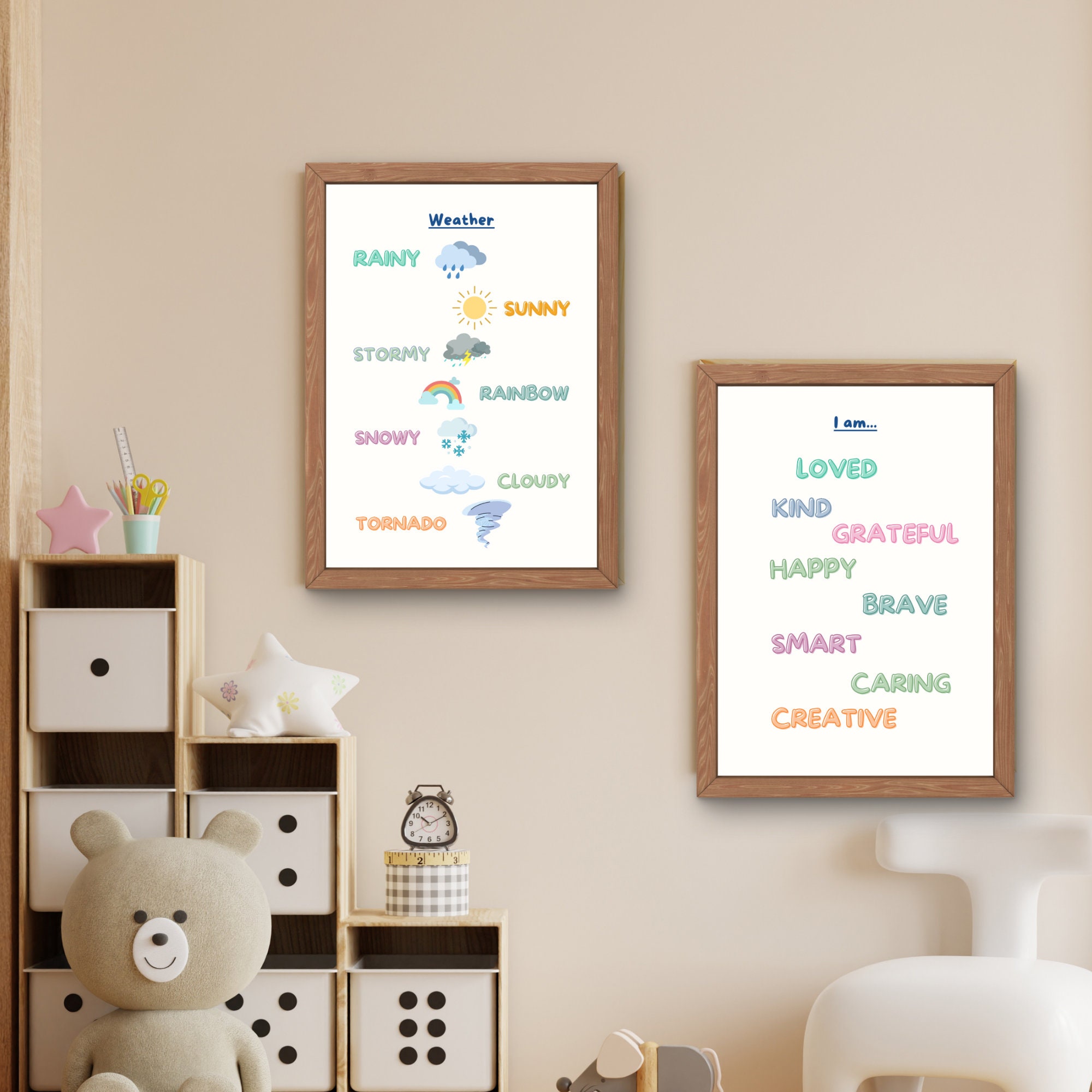 10 Educational Montessori Printable Wall Arts for Children - Etsy