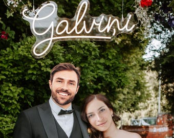 Custom LED Neon Sign: Wedding, Family name, Wall Decor