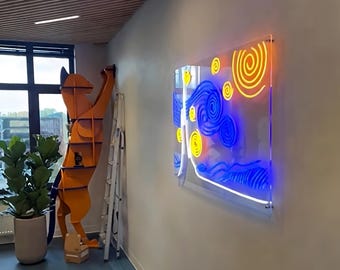 Personalized Neon Sign: Custom LED Wall Art for Teachers & Home