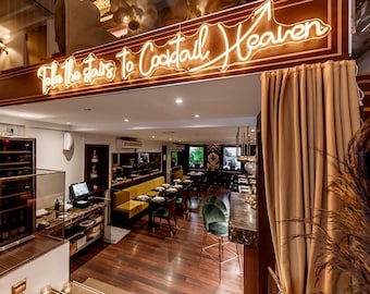 Cafe LED Neon Sign: Coffee Shop Decor, Dimmable Wall Light