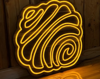 Custom Logo Neon Sign: Business LED Wall Decor for Cafe or Bakery