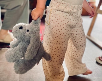 Kids boys & girls Linen Wide Leg Pants, Boho Loose Fit, Natural Fiber Apparel