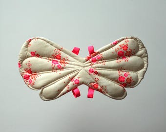 Handmade Reversible Floral Quilted Fairy Wings, Sustainable petit pan Organic Cotton, butterfly wings, magical  Dress Up