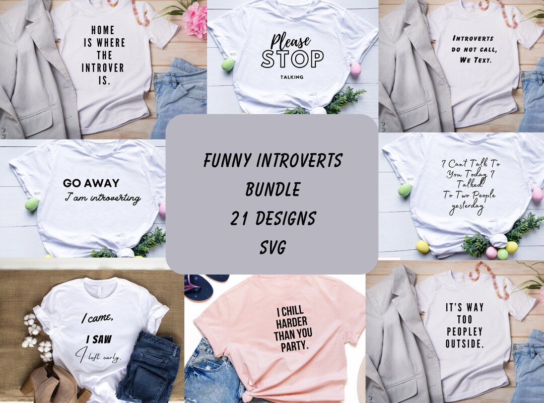 Antisocial Svg Introvert PNG Bundle Funny Shirt SVG for Cricut Homebody ...