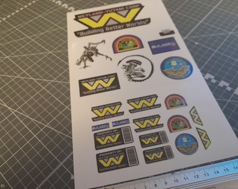 Weyland yutani. Aliens. Prop cosplay. Vinyl stickers