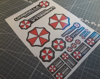 Resident evil. Umbrella Corp. Prop cosplay. Vinyl stickers