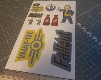 Fallout. Vault tec.  Prop cosplay. Vinyl stickers