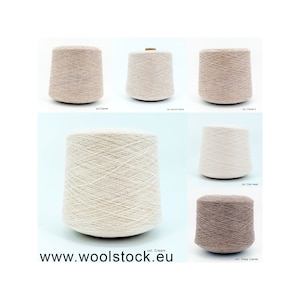 Wool merino yarn on cone, lace weight, yarn for knitting, weaving and crochet, per 100g