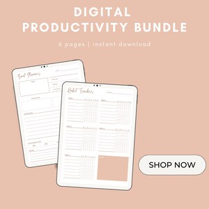 Productivity Bundle, printable personal planner, digital productivity bundle, Productivity Planner printable