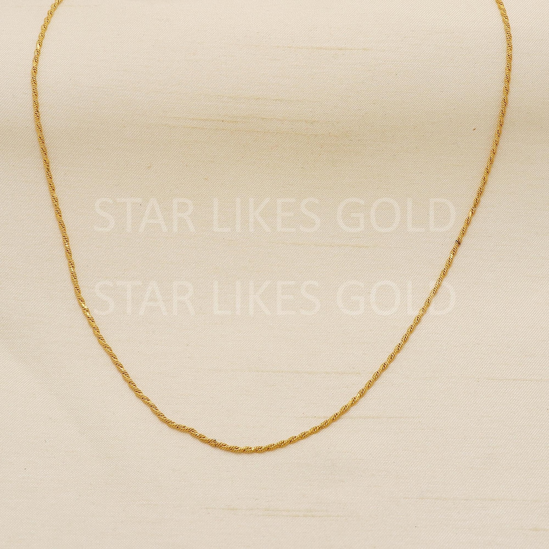 22k Gold Rope Chain Handmade Jewelry, PR2270 - Etsy