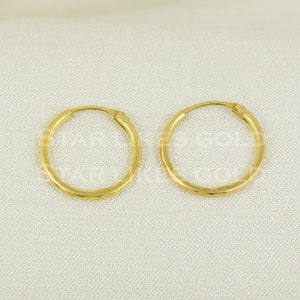 18 karat 18k gold bali hoop earrings jewelry